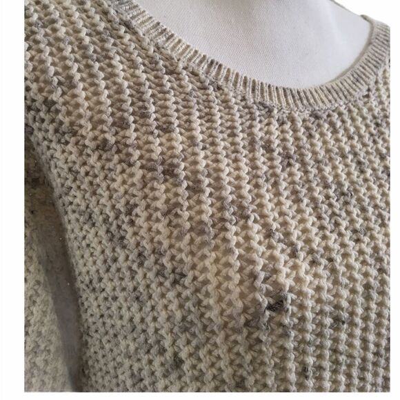 Trouvé Marled Knit Cut Out Sweater Light Gray & White Women’s US Size Small - Picture 3 of 6